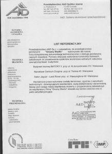 List referencyjny od klienta