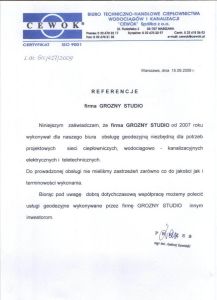 Referencje - list referencyjny