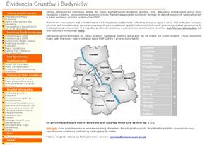 Warszawa - ewidencja gruntów i budynków